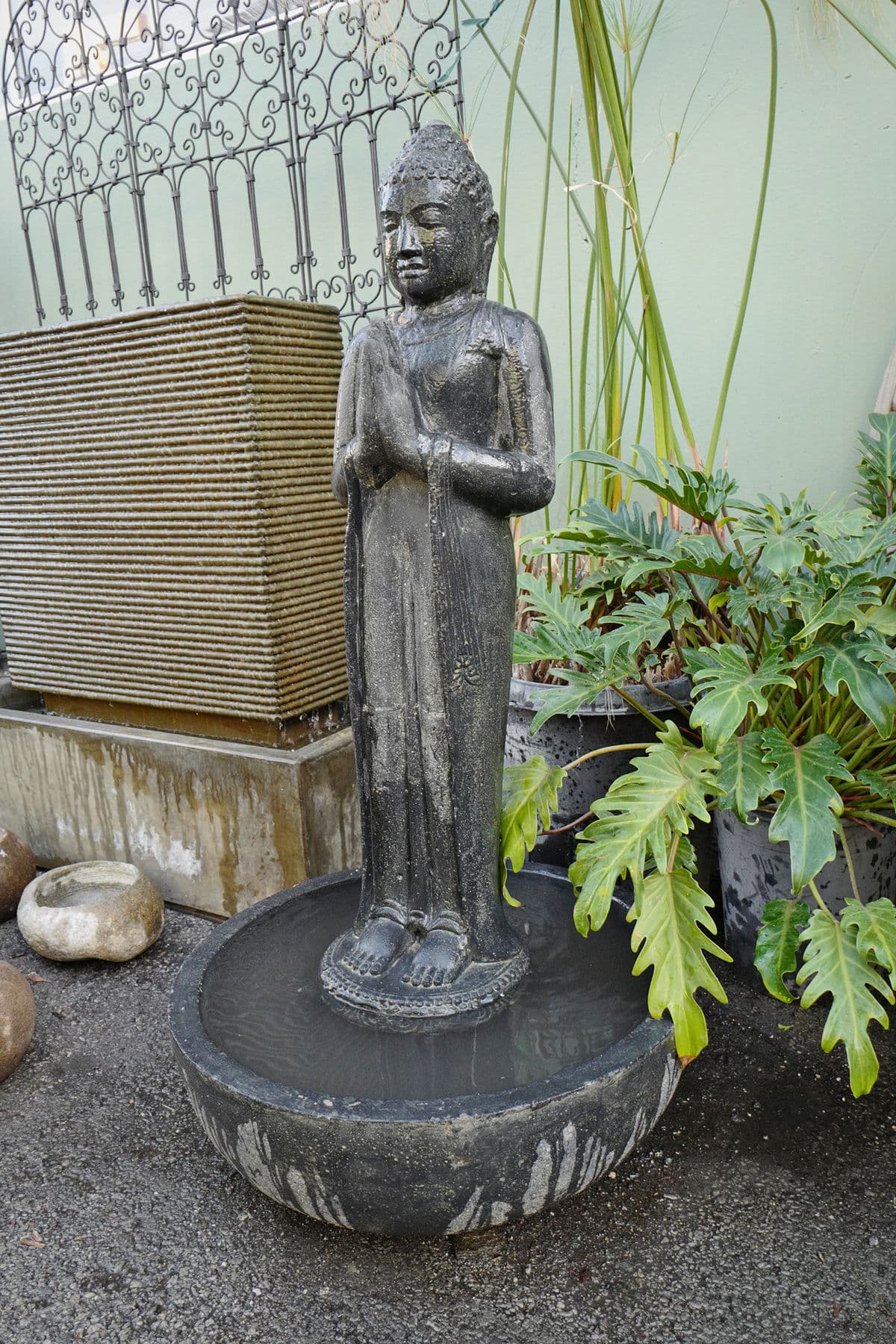 Standing Buddha Bowl Fountain - Thumbnail 8