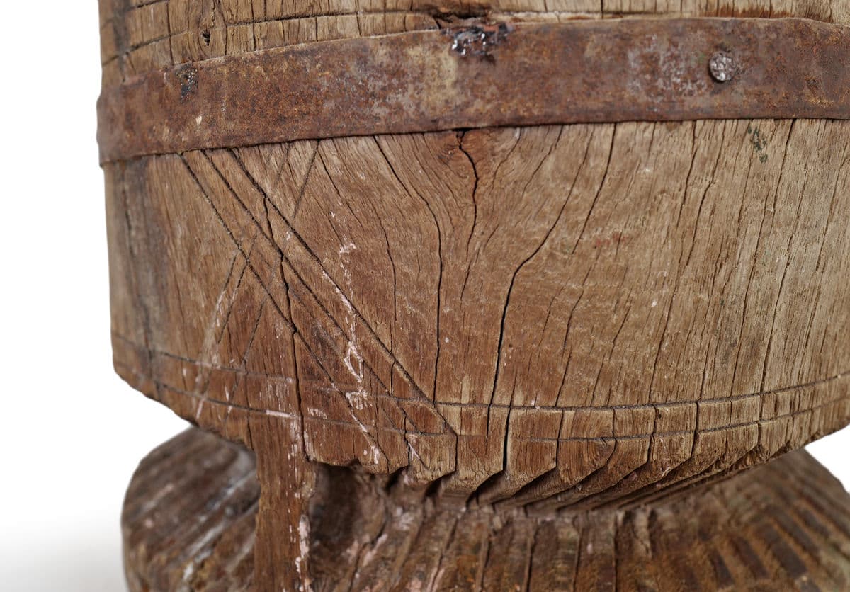 Old India Wood Pestle Pot - Thumbnail 8