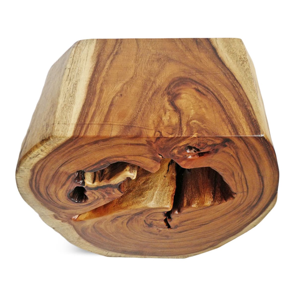 Organic Monkey Pod Hole Side Table - Thumbnail 8