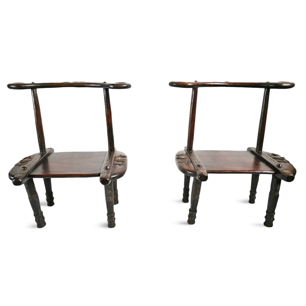 Antique Carved Senufo Ram Chair - Thumbnail 8