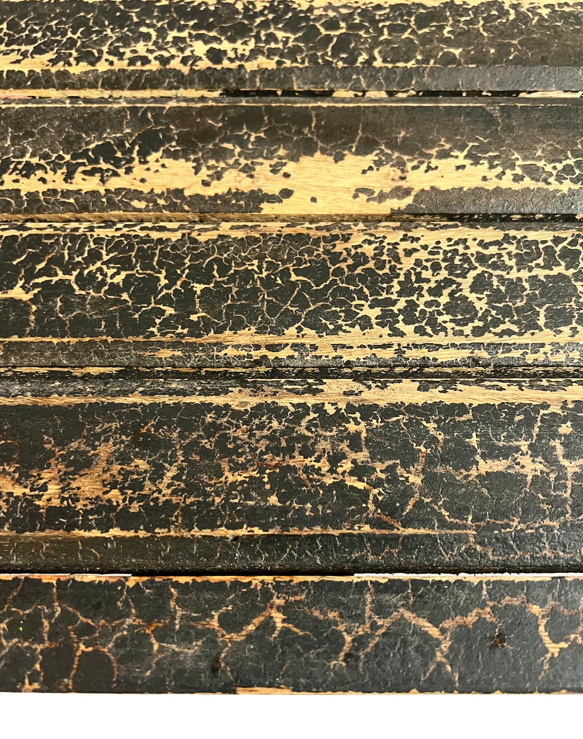 Vintage Colonial Black Crackle Bench - Thumbnail 8