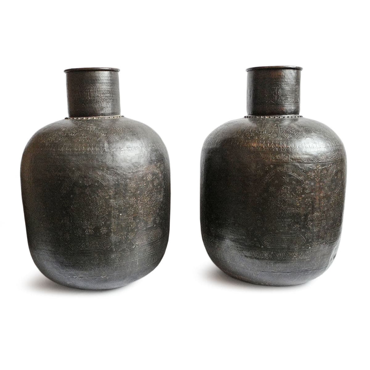 Large Antique Bronze Rajasthan Urn - Thumbnail 8