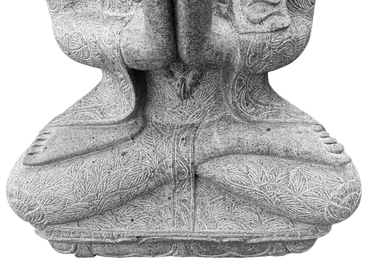 Sitting Stone Garden Buddha - Thumbnail 8