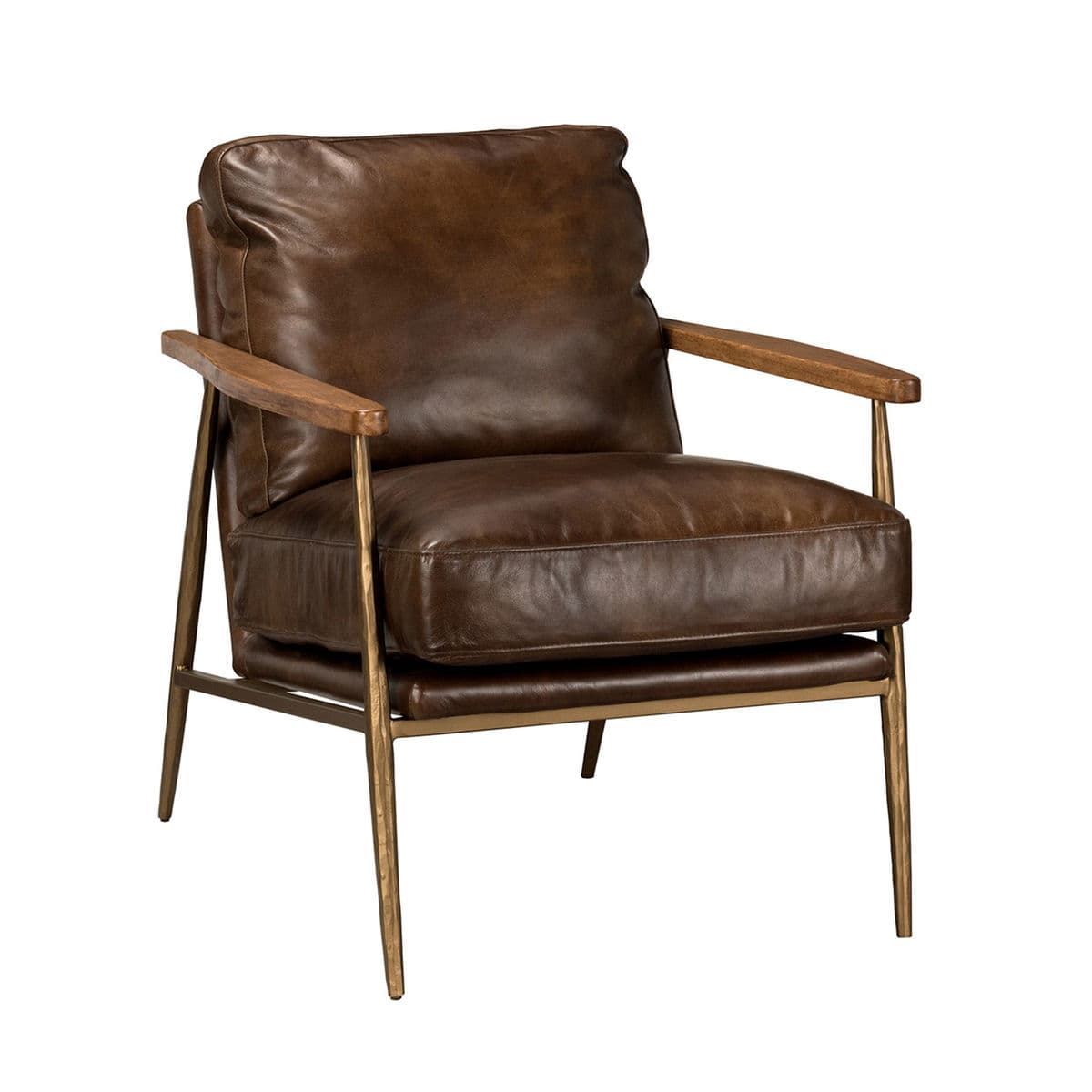 Chestnut Leather Accent Chair - Thumbnail 8