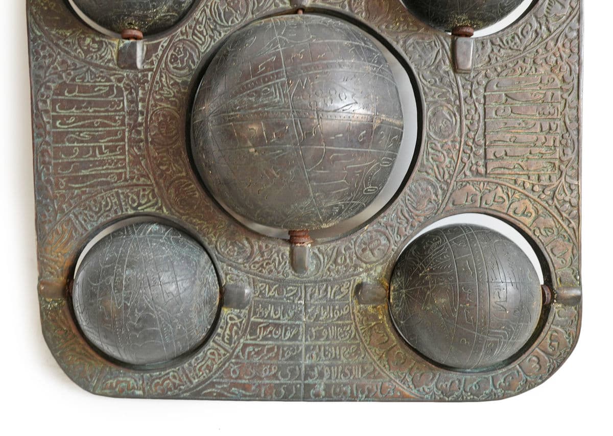 Old Bronze Celestial Globe Plaque - Thumbnail 8
