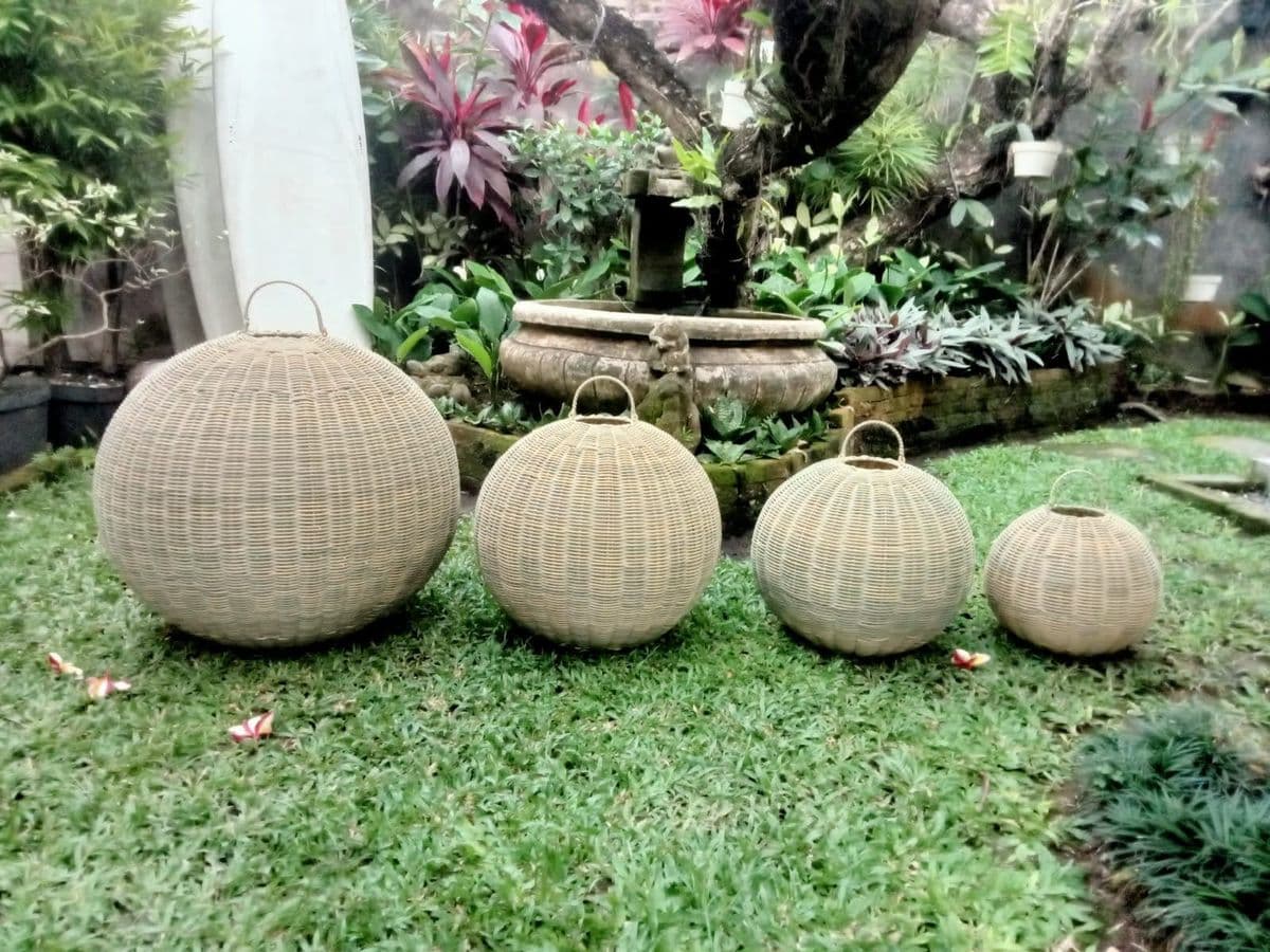 Outdoor Faux Rattan Globe Lantern 18 - Thumbnail 8