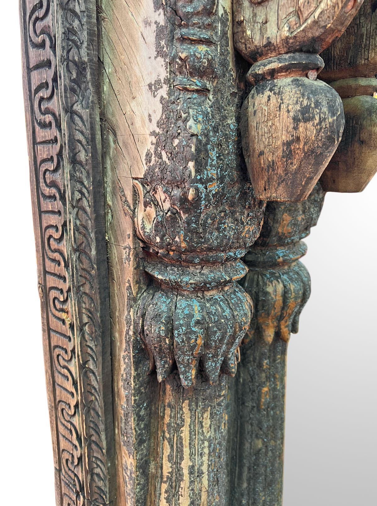 Large Old India Doorway Mirror - Thumbnail 8