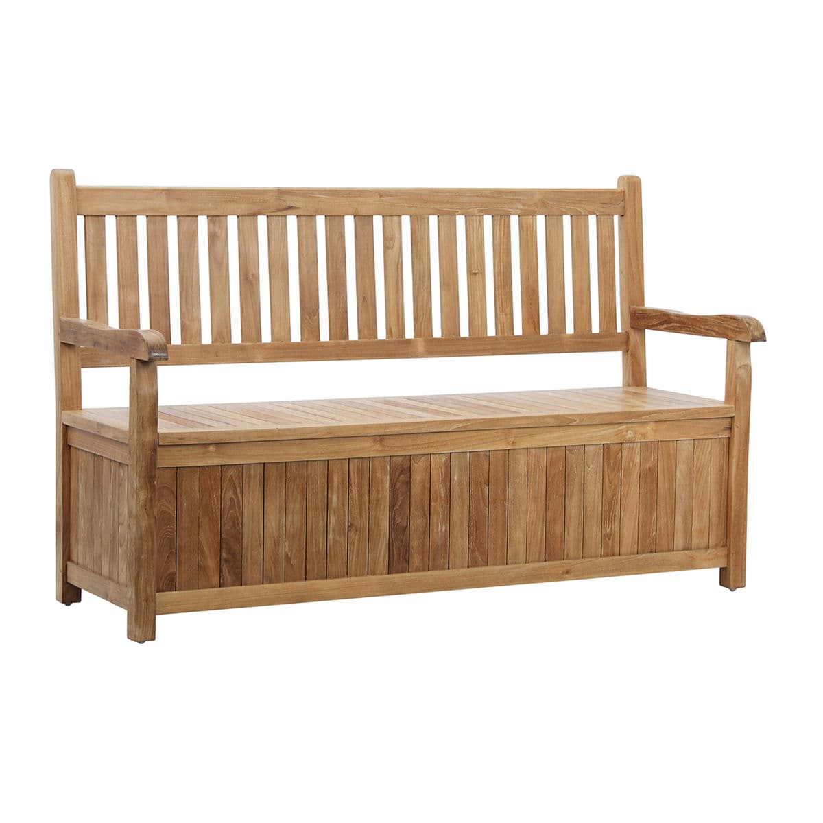 Outdoor Classic Teak Trunk Bench - Thumbnail 8