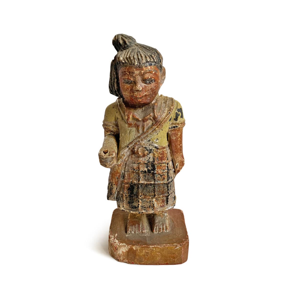 Burmese Nat Female Wood Figure - Thumbnail 8