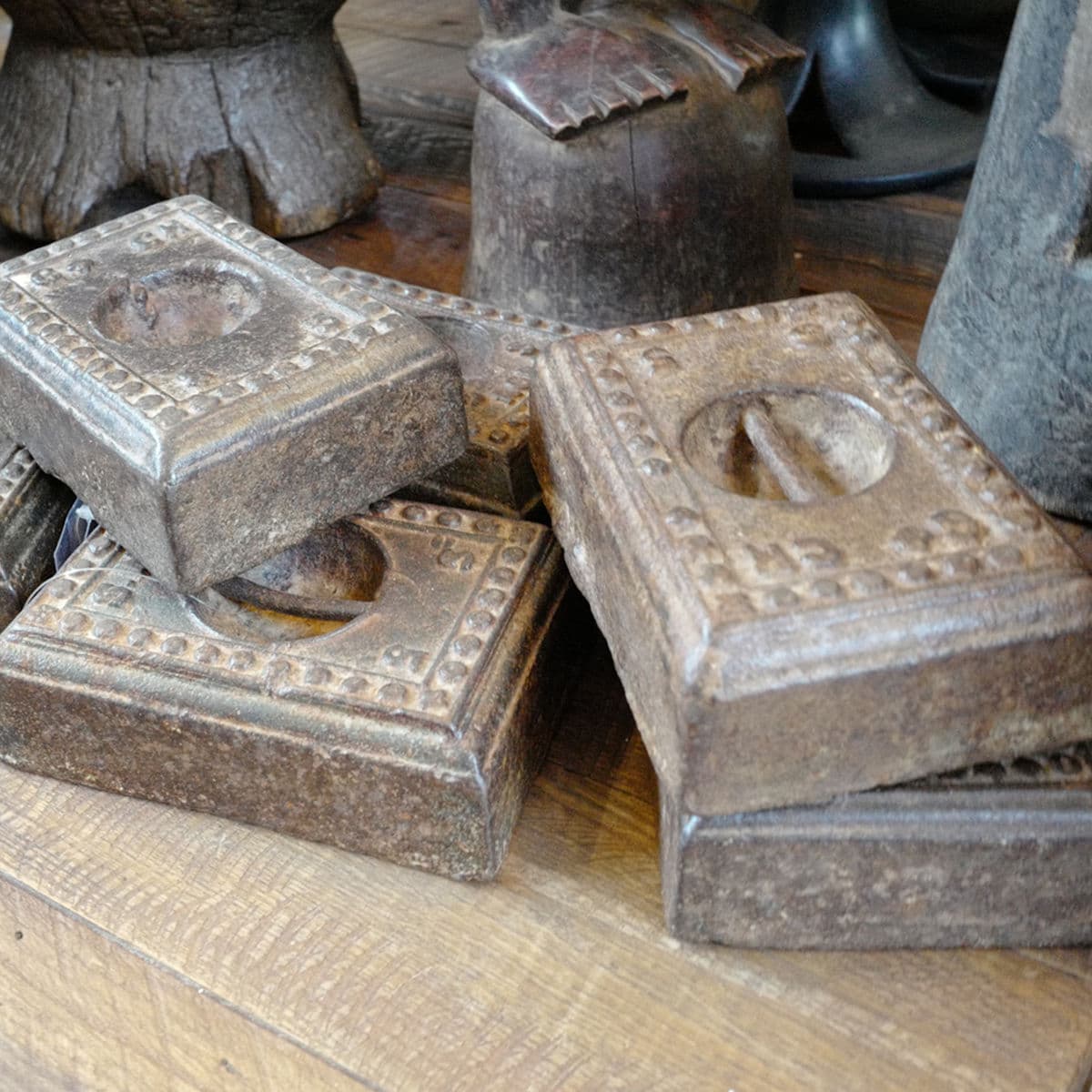 Antique India Iron Scale Weight - Thumbnail 8