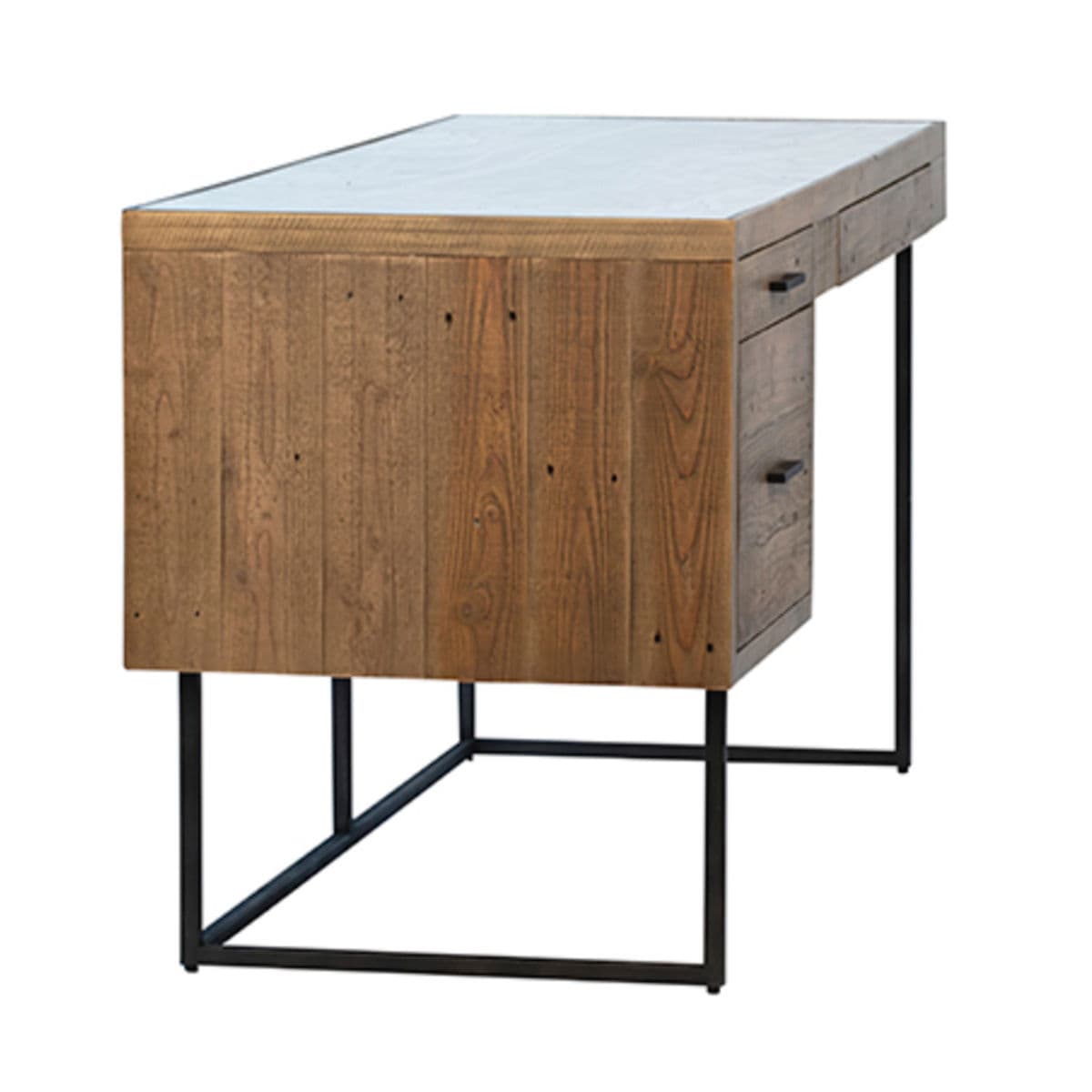 Salvaged Wood & Iron Desk - Thumbnail 9