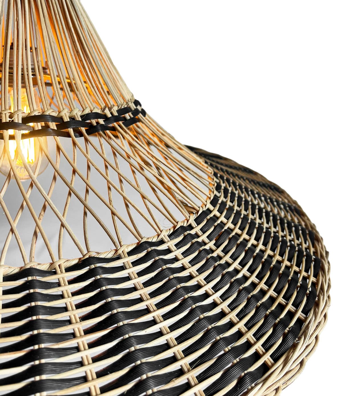 Rattan Tuxedo Hat Pendant Light - Thumbnail 9