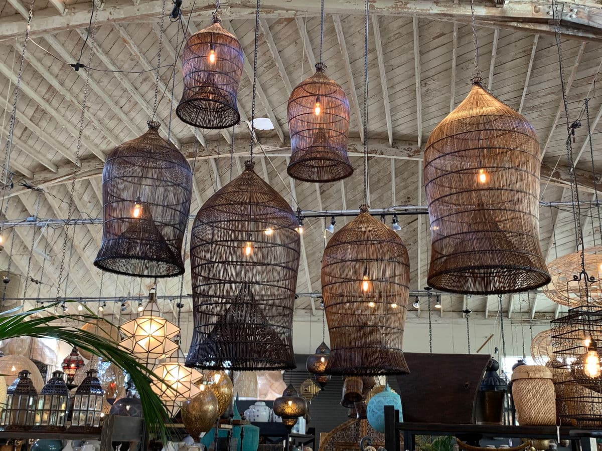 Auburn Wicker Fish Basket Lantern Medium - Thumbnail 9