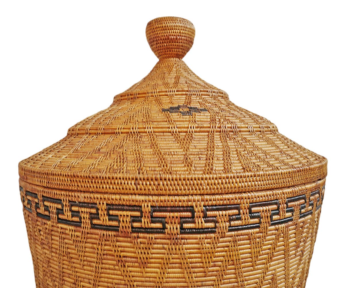 Large Sumatra Woven Basket w/Lid - Thumbnail 9