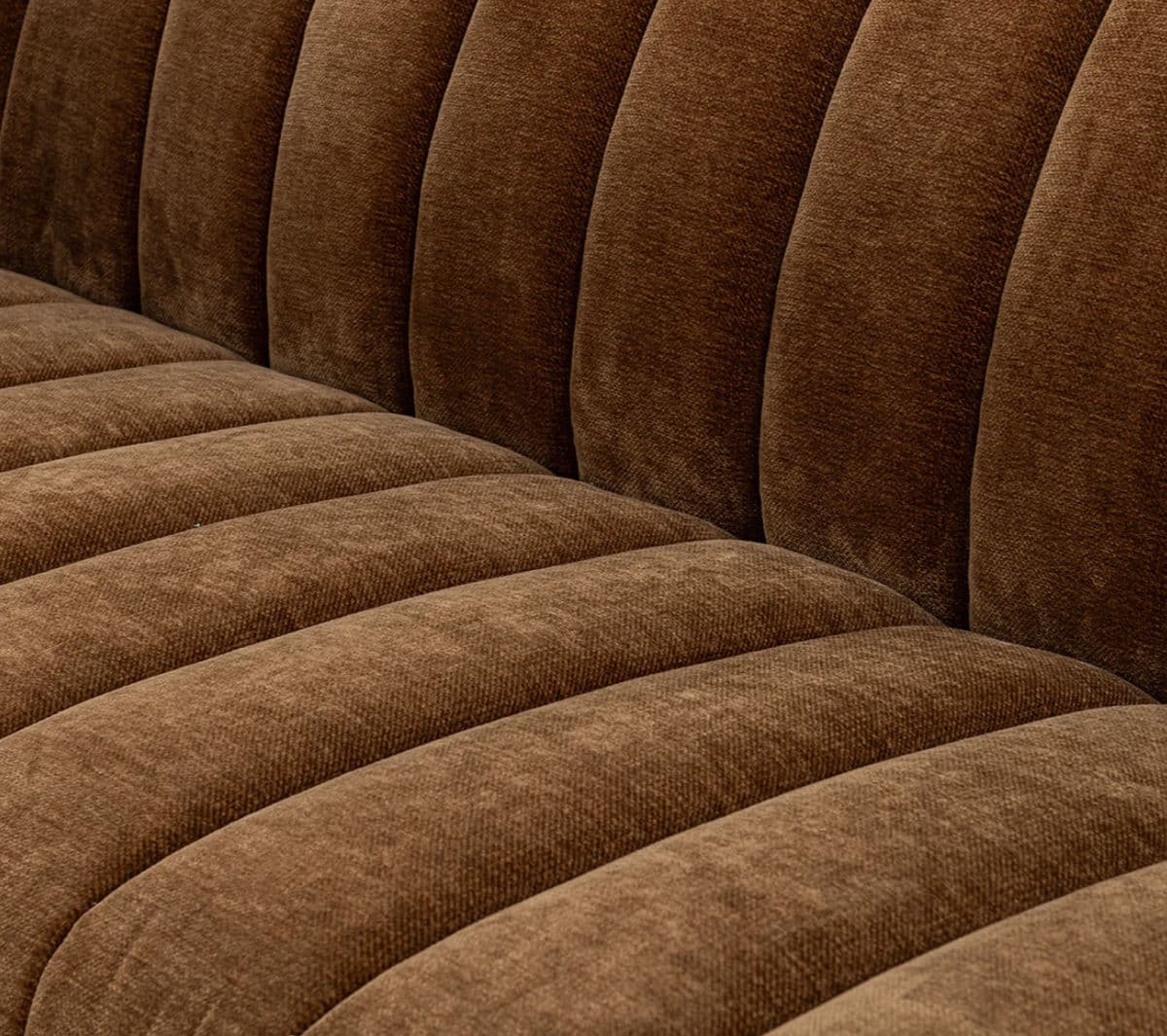 Copper Velvet Tufted Sofa - Thumbnail 9