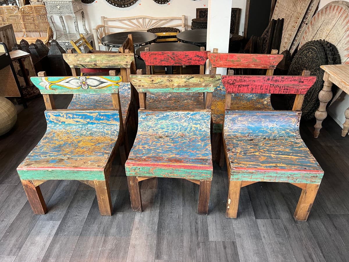 Salvaged Boat Wood Chair - Thumbnail 9