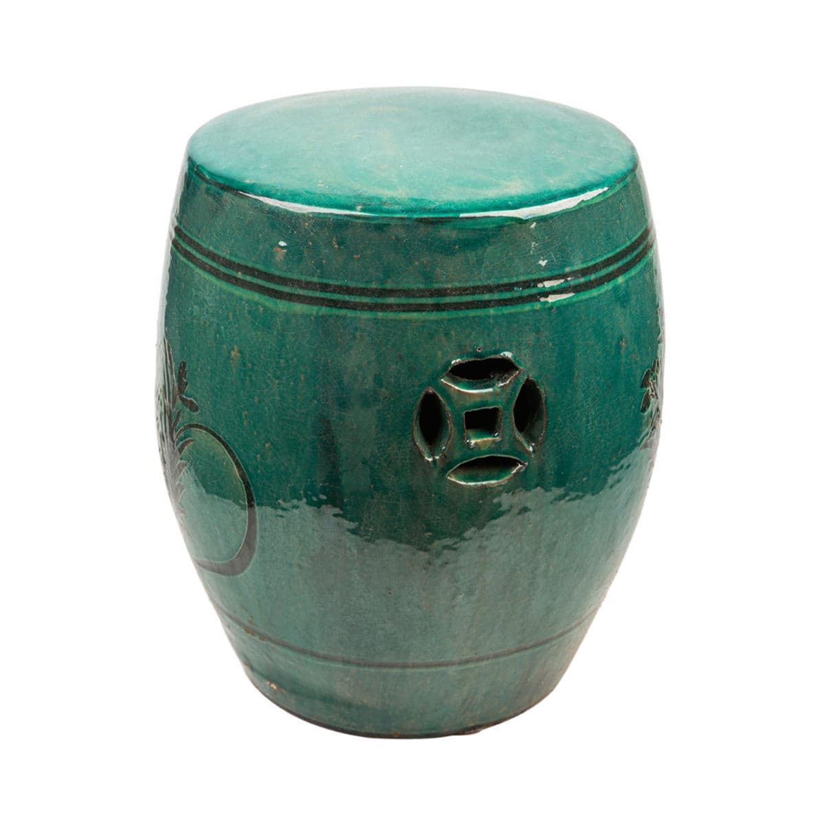 Teal Green Shinx Ceramic Stool - Thumbnail 9