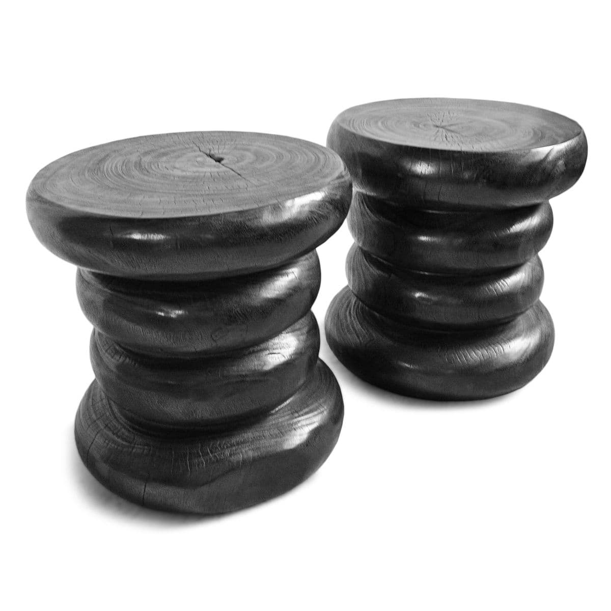 Black Stacked Ring Stool Table - Thumbnail 9
