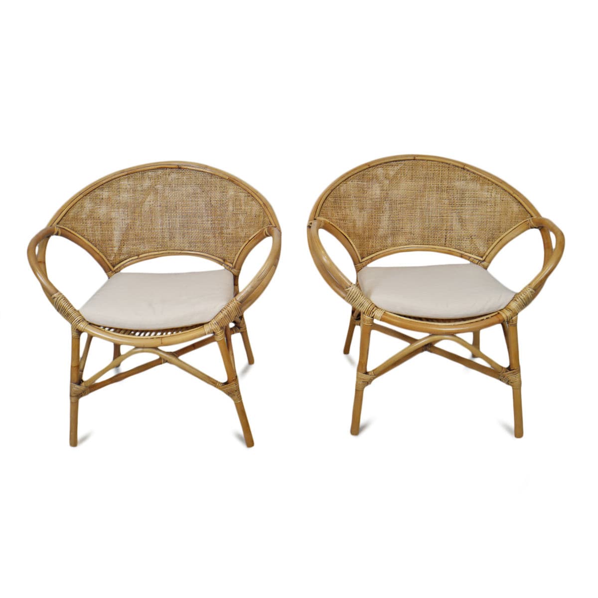 Bamboo & Rattan Ring Arm Chair - Thumbnail 9
