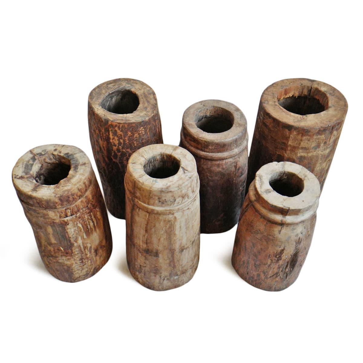 Antique India Wood Butter Pot - Thumbnail 9