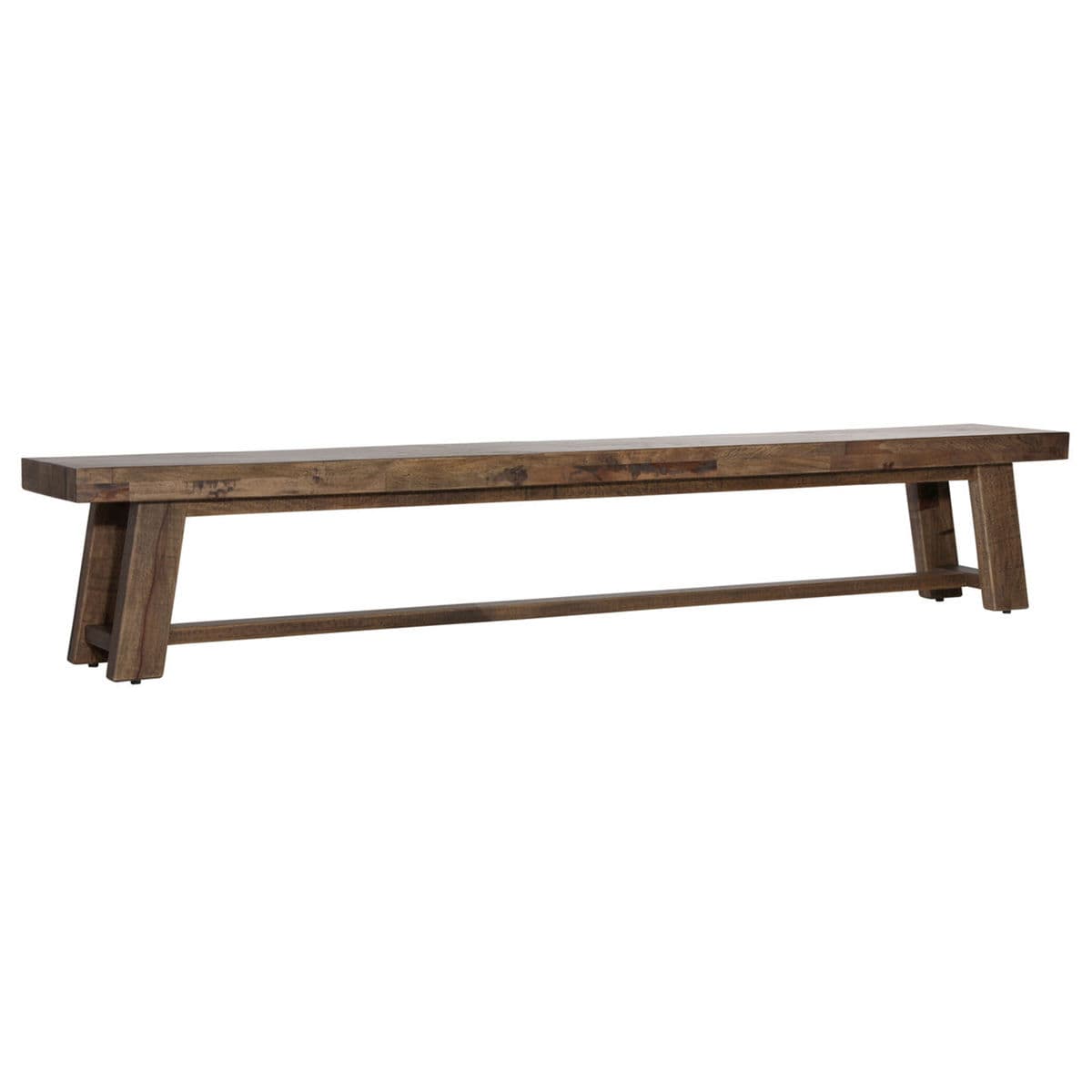Long Reclaimed Mango Wood Bench - Thumbnail 9