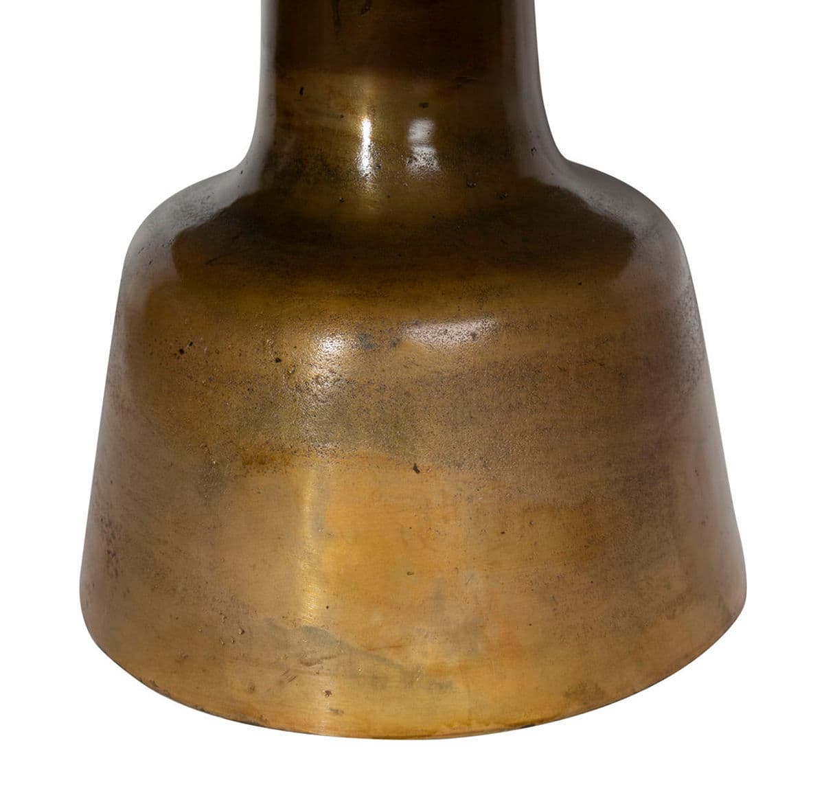 Antiqued Brass Round Coffee Table - Thumbnail 9