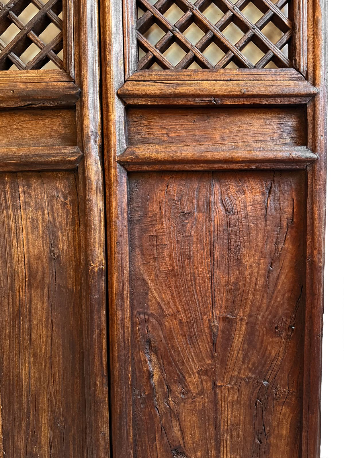 Set of Four Antique Elm Wood Screen Doors - Thumbnail 9