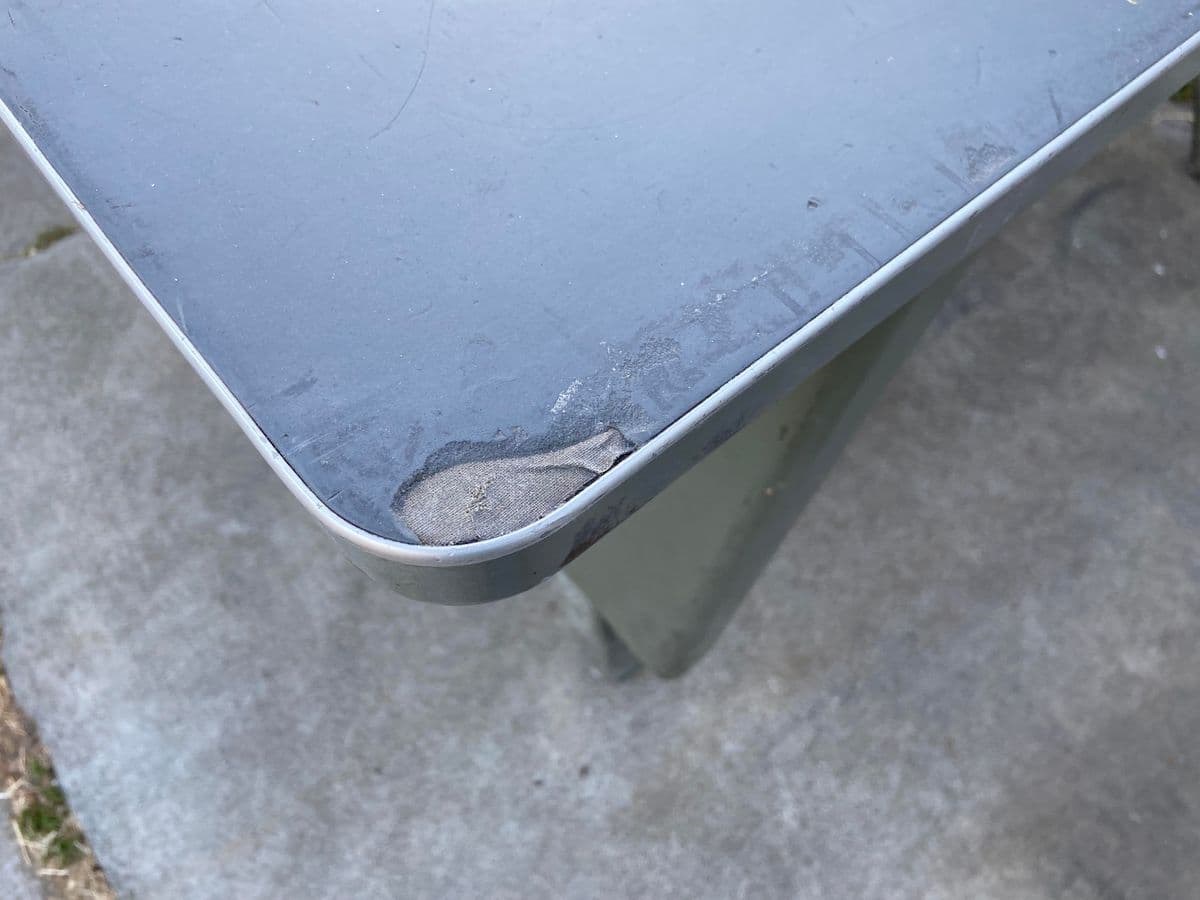 1970s Vintage Mid Century Modern Metal Tanker Table - Thumbnail 8