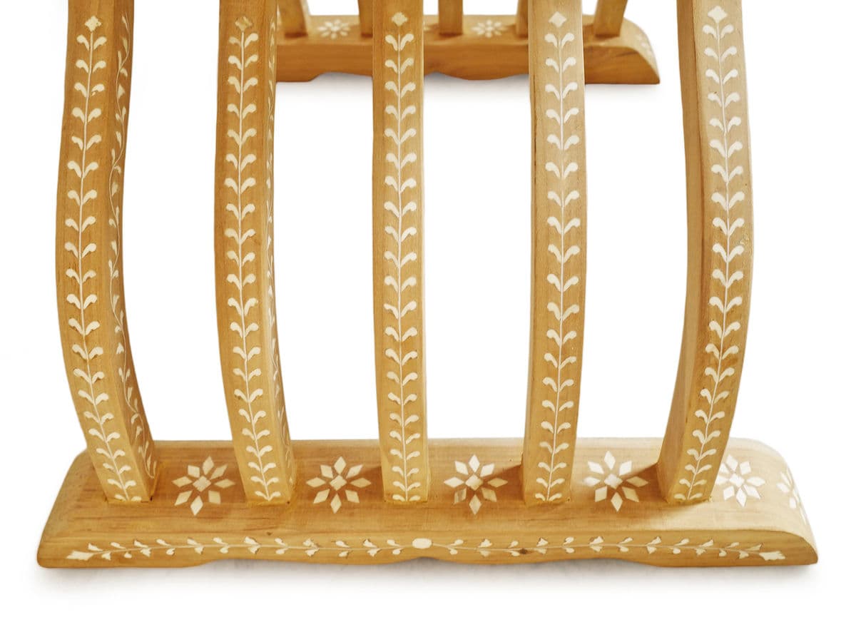 Wood Inlay Agra Arm Chair - Thumbnail 9