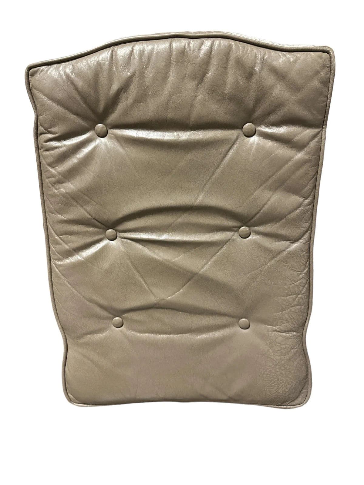 Button Tufted Leather Vintage Executive Swivel Chair With Nail Head Trim - Thumbnail 9