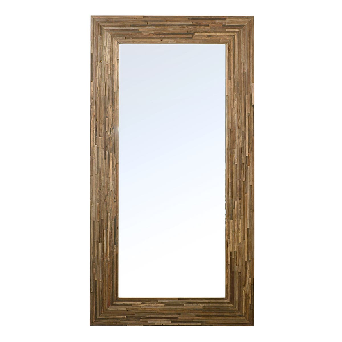 Salvaged Wood Strip Large Mirror - Thumbnail 9