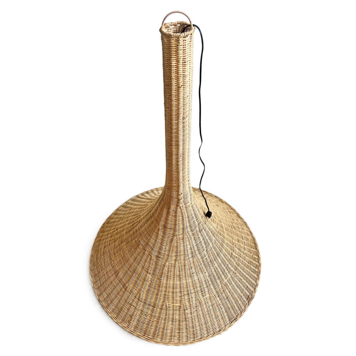 Natural Wicker Trumpet Pendant Large - Thumbnail 9