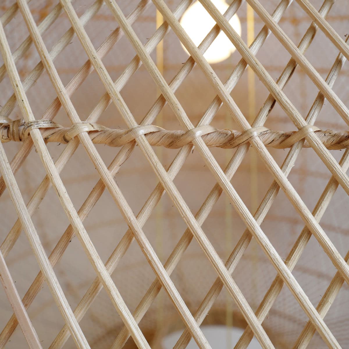 Rattan Donut Globe Lantern Large - Thumbnail 9