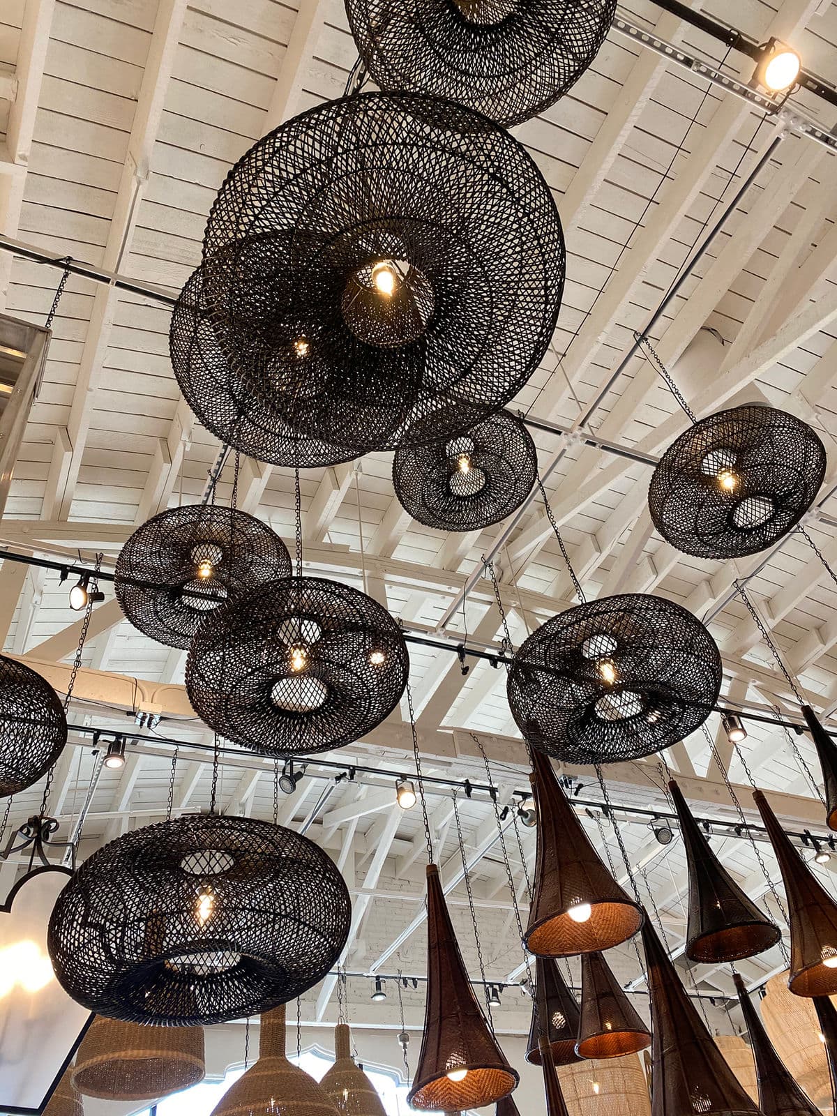 Black Wicker Donut Lantern Medium - Thumbnail 9