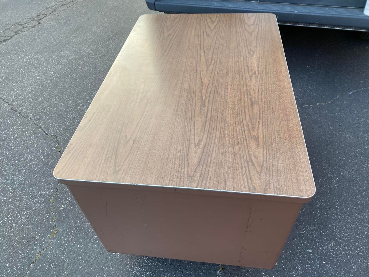 Vintage Mid Century Metal Writing Desk - Thumbnail 8