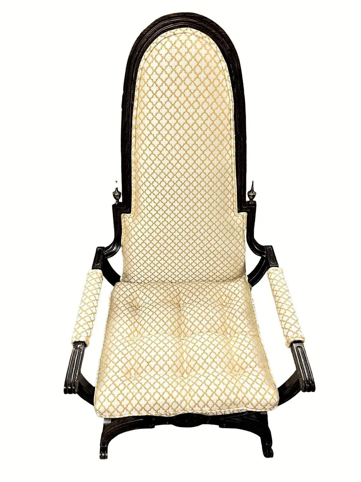 Mid 20th Century Hollywood Regency Tall and Short Savonarola Chairs Made in North Carolina - a Pair - Thumbnail 9