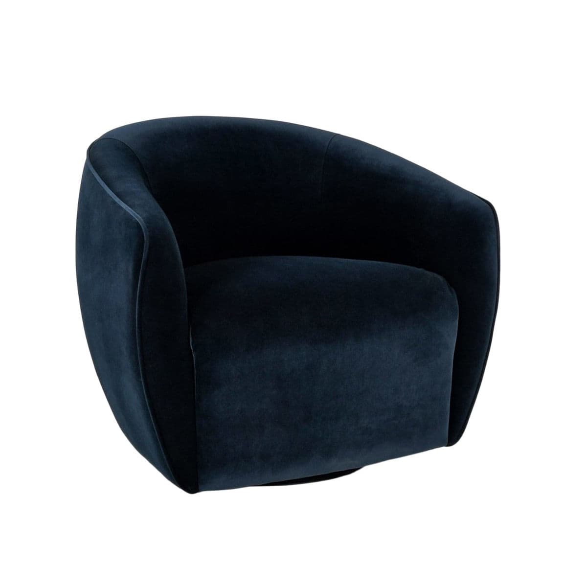 Midnight Velvet Swivel Bubble Chair - Thumbnail 9