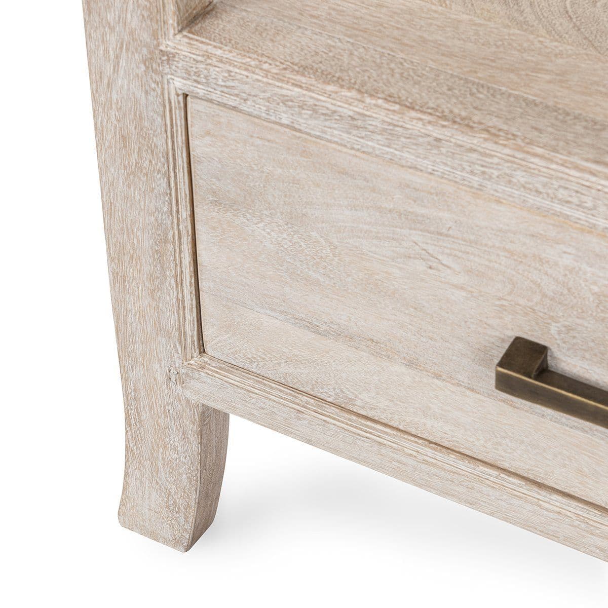 White Wash Single Drawer Nightstand - Thumbnail 9