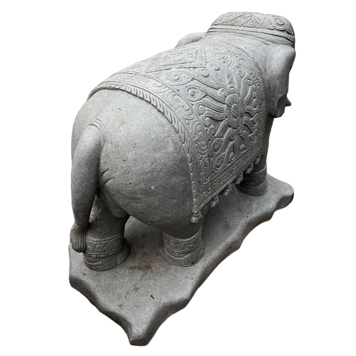 Pair of Stone Carved Elephant - Thumbnail 9