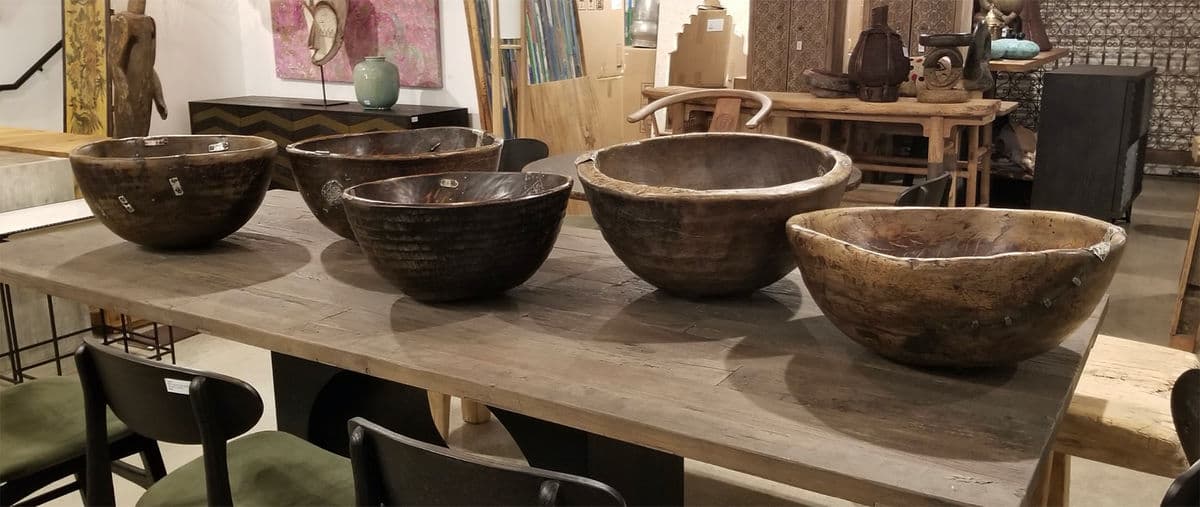 Large Vintage Fulani Wood Bowl - Thumbnail 9