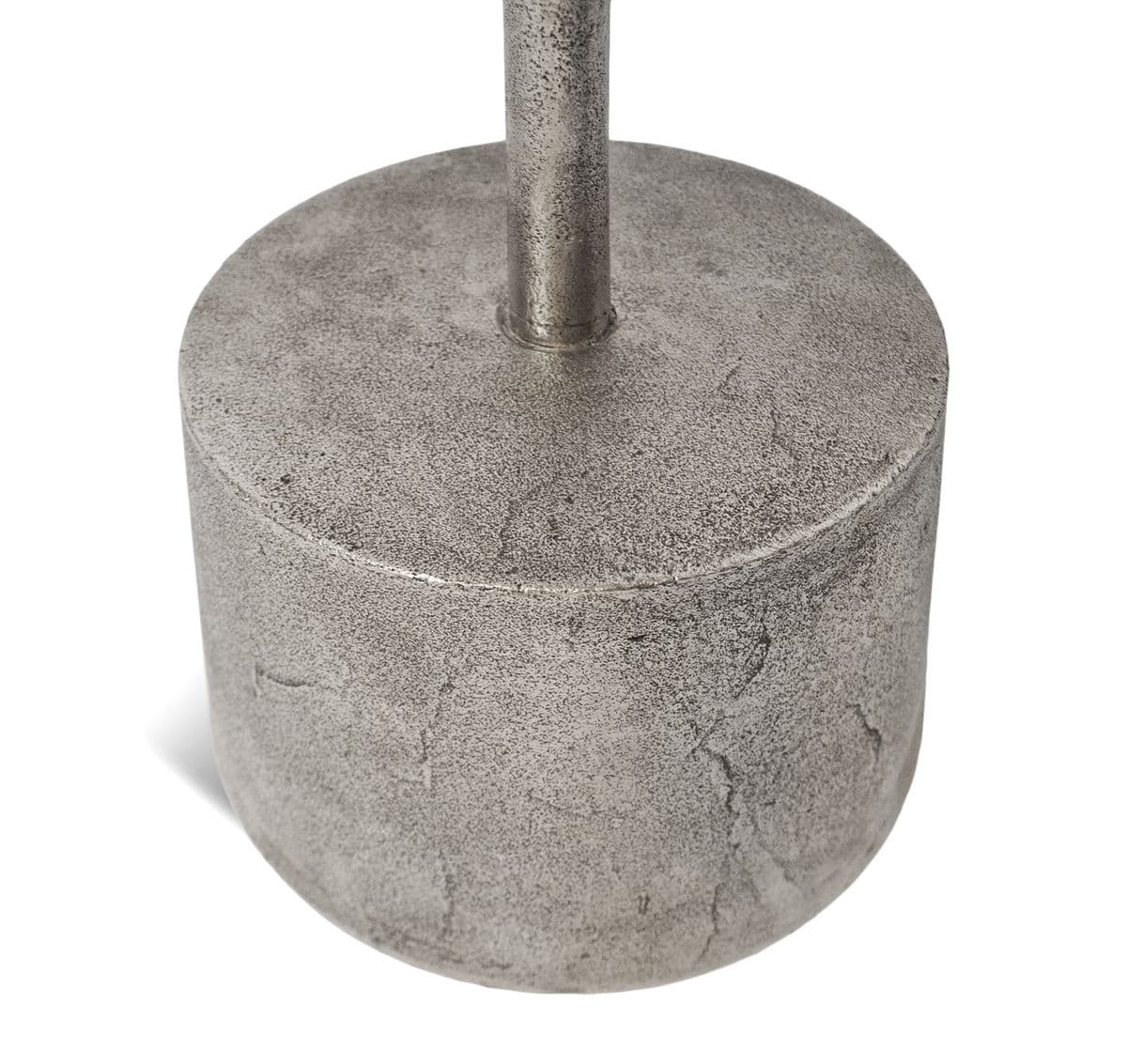 Deco White Marble & Nickel End Table - Thumbnail 9