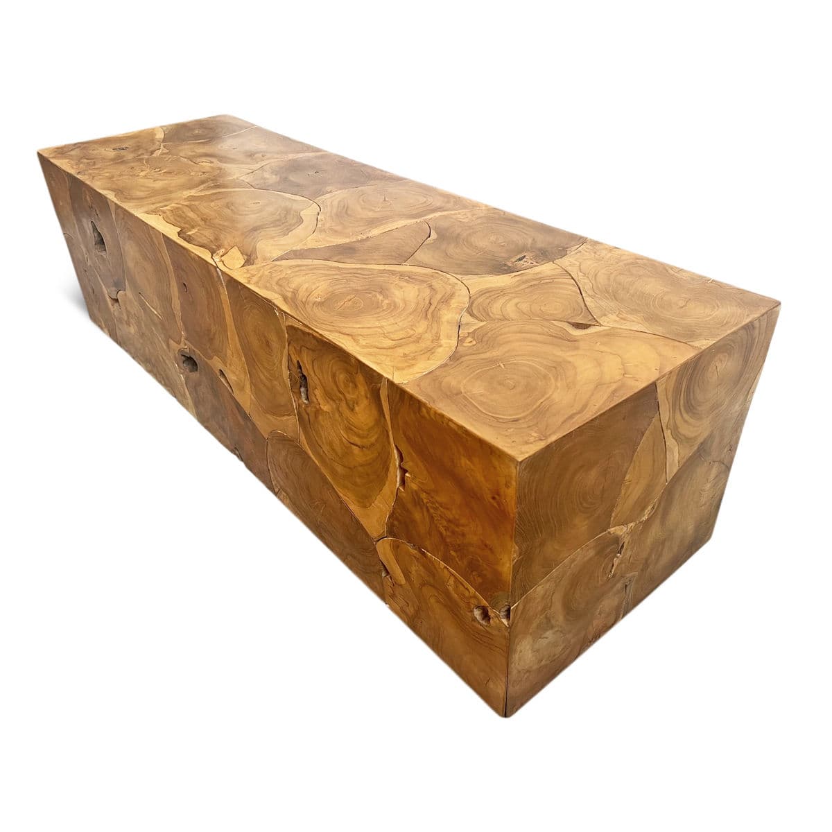 Salvaged Teak Root Block Bench Table - Thumbnail 9