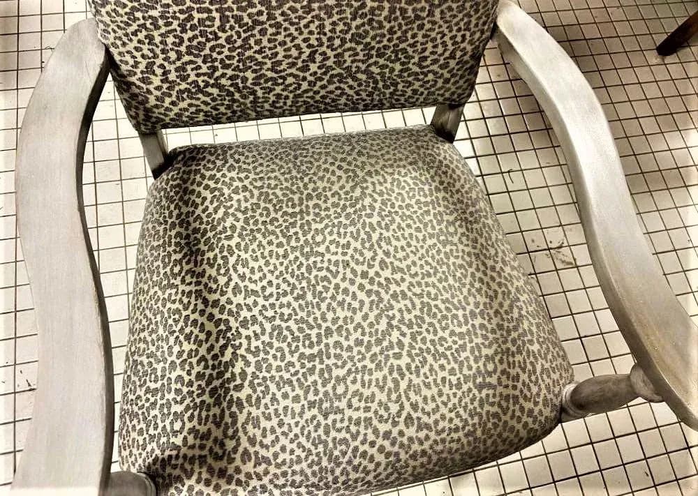 Early 20th Century Spanish Revival Armchair With Textured Kravet Upholstery - Thumbnail 9