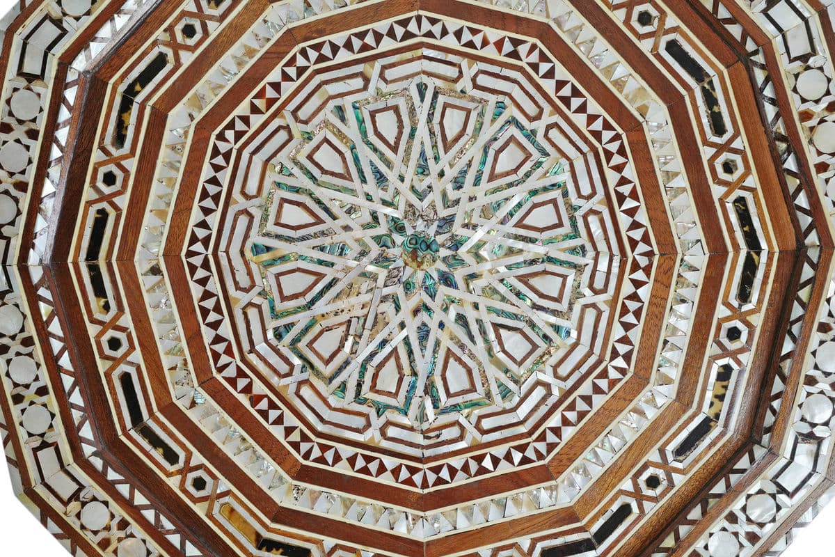 Vintage Syrian Inlay End Table - Thumbnail 9