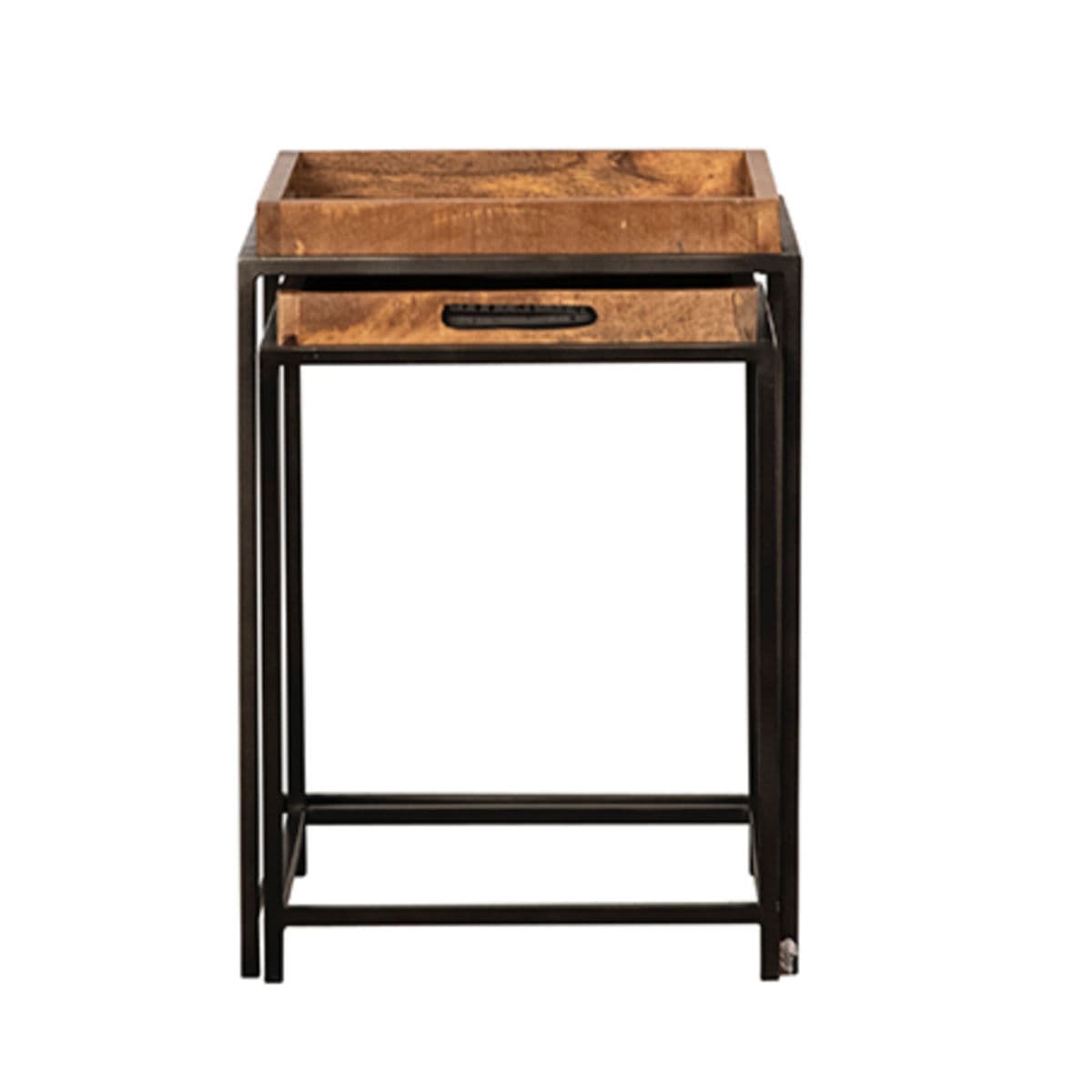 Salvaged Wood Tray Nesting Tables - Thumbnail 9