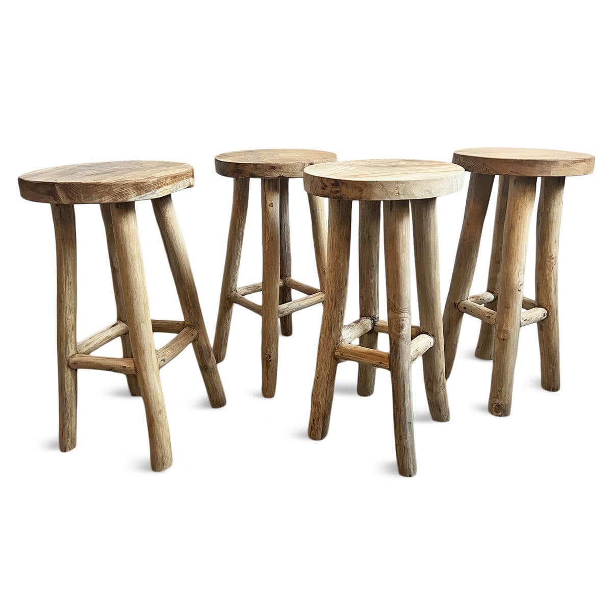 Tore Teak Wood Bar Stool - Thumbnail 9