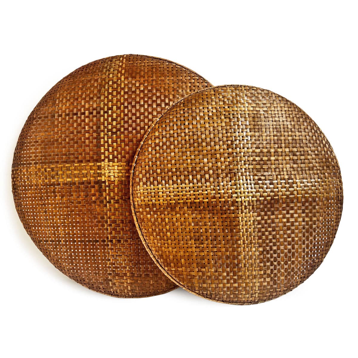 Bamboo Woven Round Basket Tray Medium - Thumbnail 9
