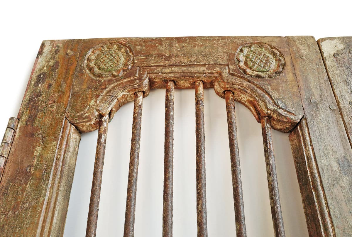 Vintage Jali Iron & Wood Gates - Thumbnail 9