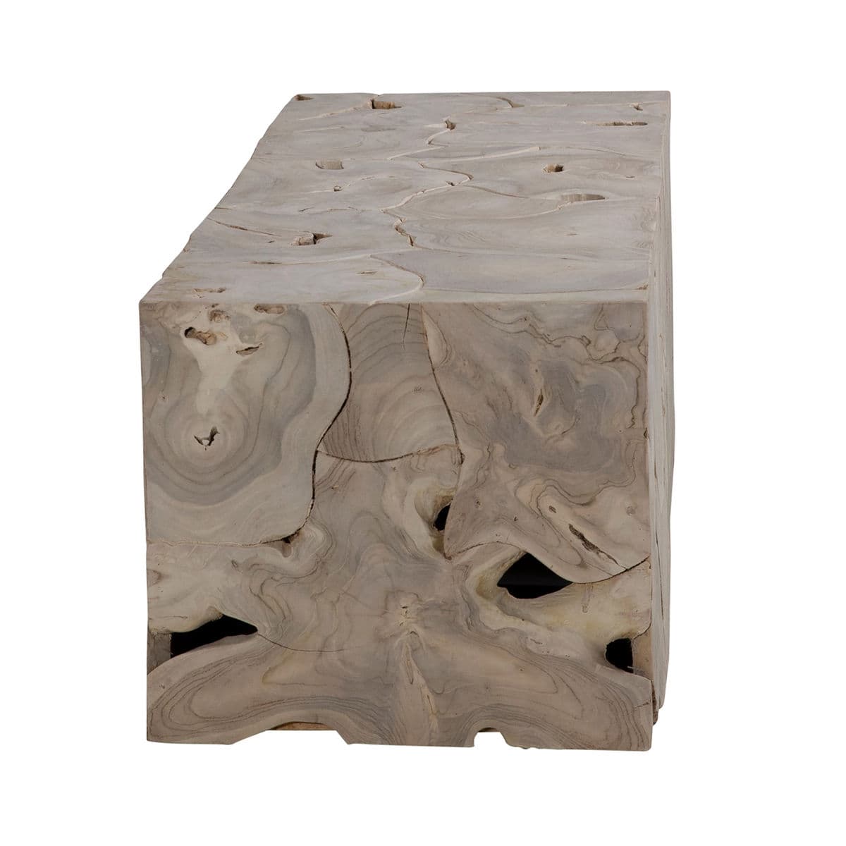 Salvaged Washed Teak Root Bench Table - Thumbnail 9