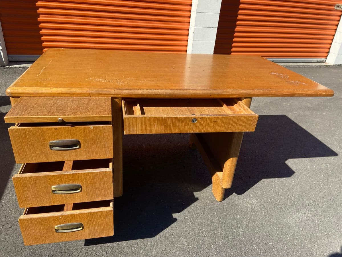 Vintage Mid-Century Modern Jasper Desk - Thumbnail 8
